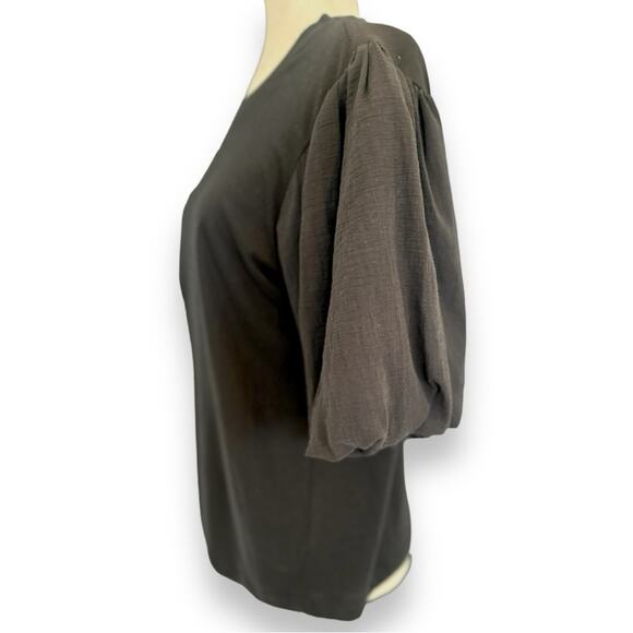 Sanctuary - Dream State Tee, Black Puff Sleeve Top Size Medium - Picture 5 of 13